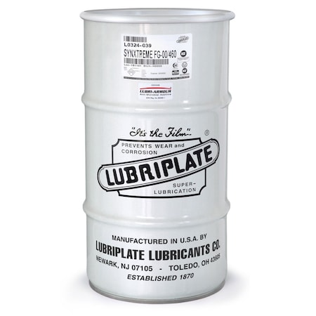 Lubriplate Synxtreme Fg-00/460, 1/4 Drum, H-1/Food Grade, Calcium Sulphonate Synthetic Nlgi No. 1 Grease L0324-039